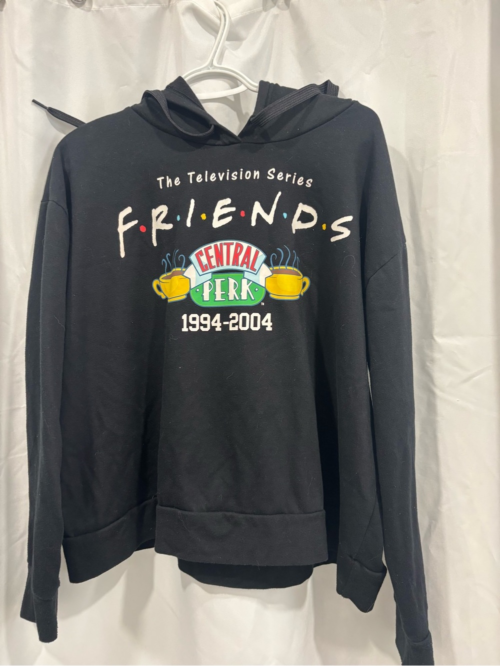 Friends Central Perk Black Graphic Hoodie Sweatshirt